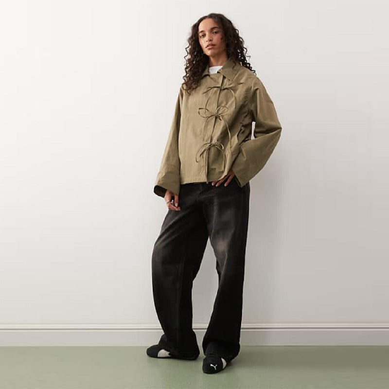 Leisure jacket for women with modern belts and a casual fit Lune London