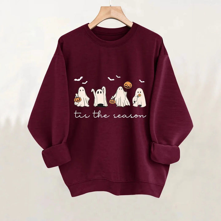 Sweatshirt pour femme avec motif d'Halloween joyeux et coupe décontractée Chic & Stil