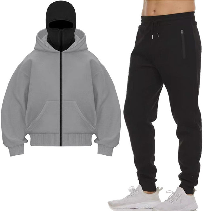 Women's hooded sweat jacket with practical continuous zipper placket and large pockets Lune London