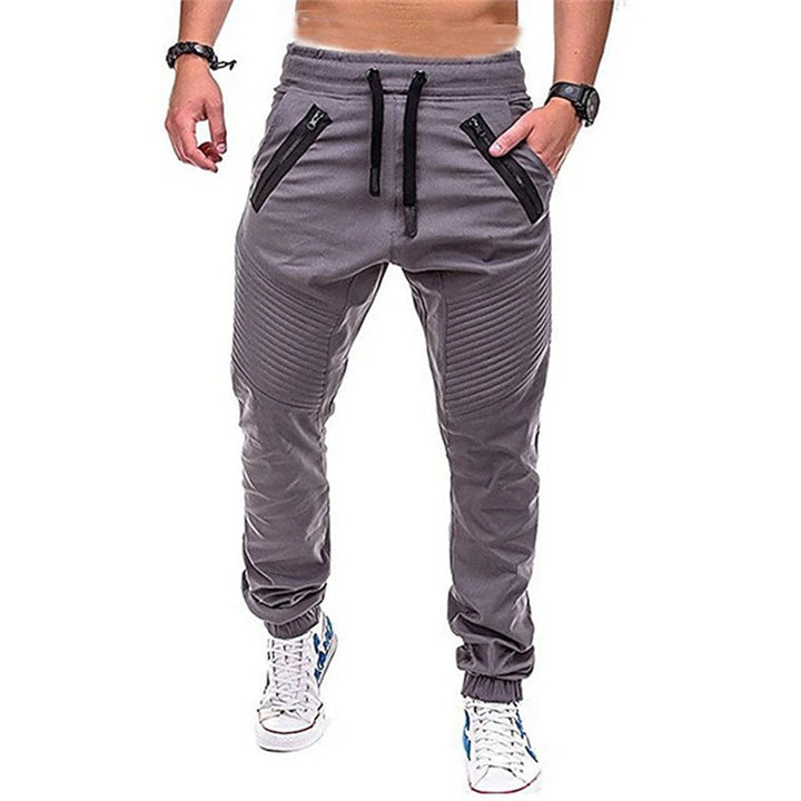 Trendy men's jogging pants with zipper and elastic waist Lune London