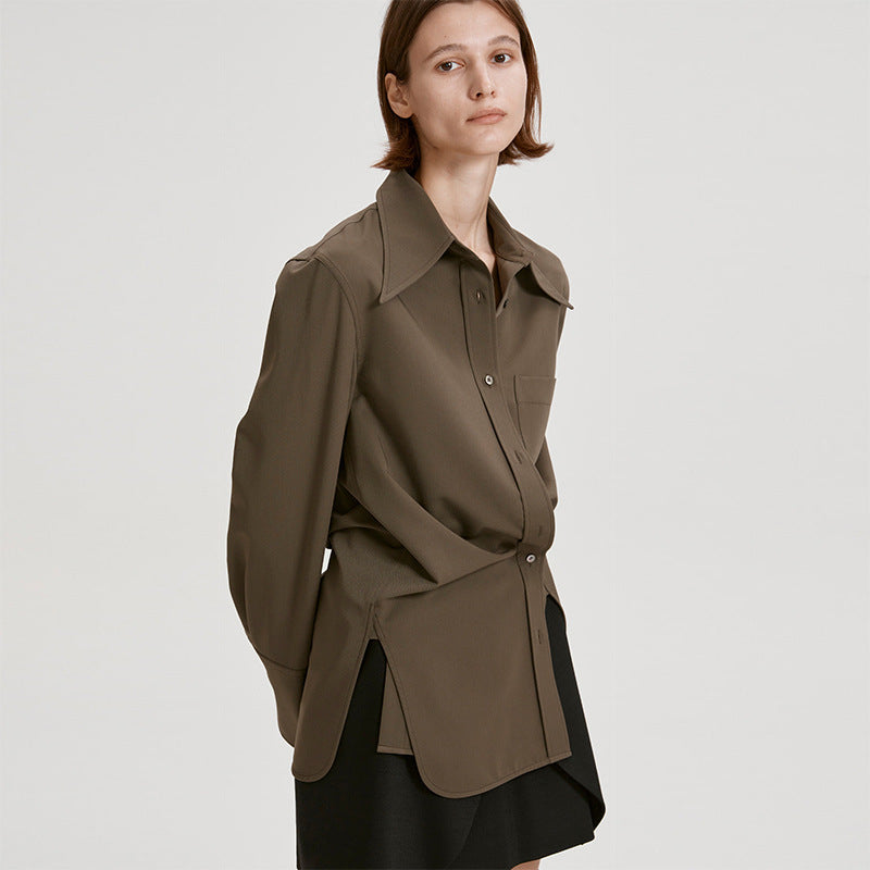 Chemisier oversized pour femmes avec col proéminent Chic & Stil