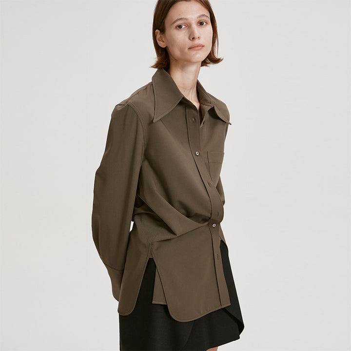 Chemisier oversized pour femmes avec col proéminent Chic & Stil