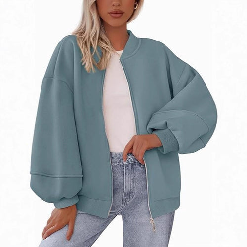 Ladies Casual Oversized Sweat Jacket Lune London