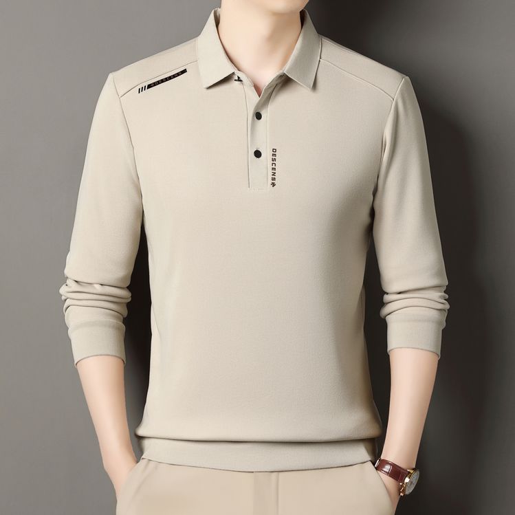 Fashionable long-sleeve polo shirt for men with highly functional material Lune London