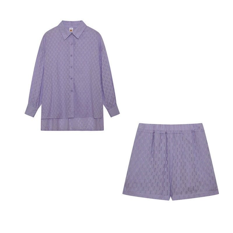 Lune London women's light buttoned coordinated set