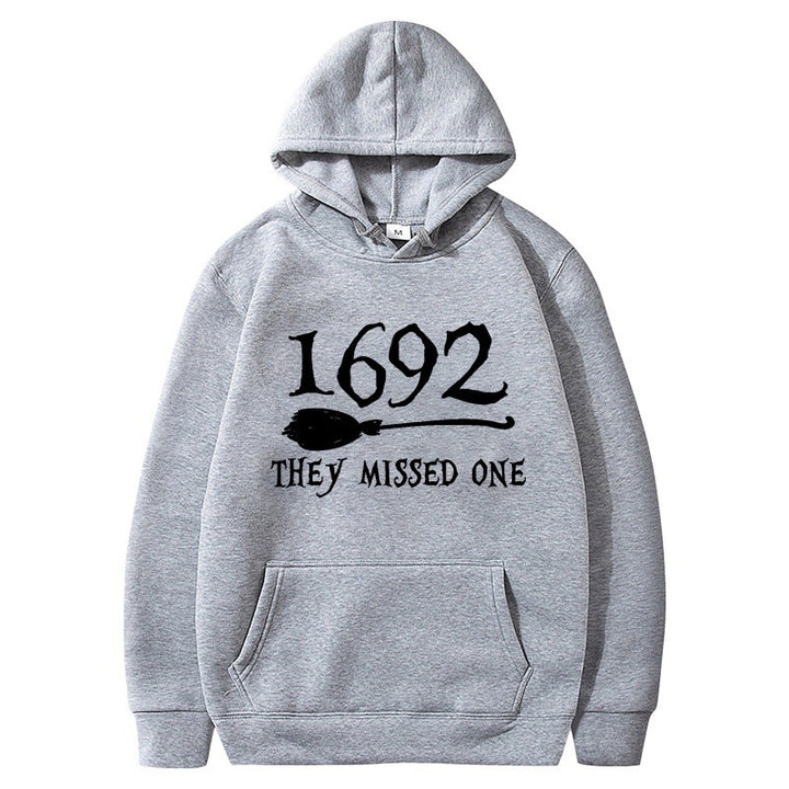 Women’s hooded sweatshirt with creative Halloween motif and loose fit Lune London