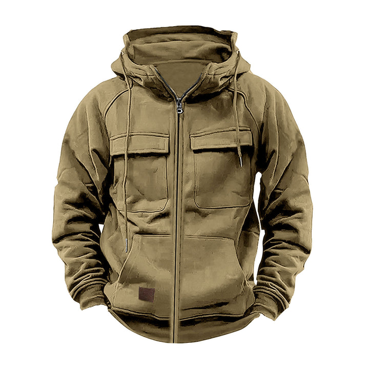 Fleece jacket for men with high collar and practical pockets Lune London