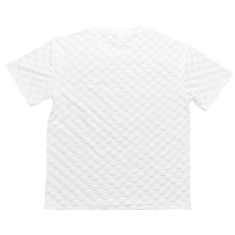 Casual men's outfit with checked pattern t-shirt and shorts Lune London
