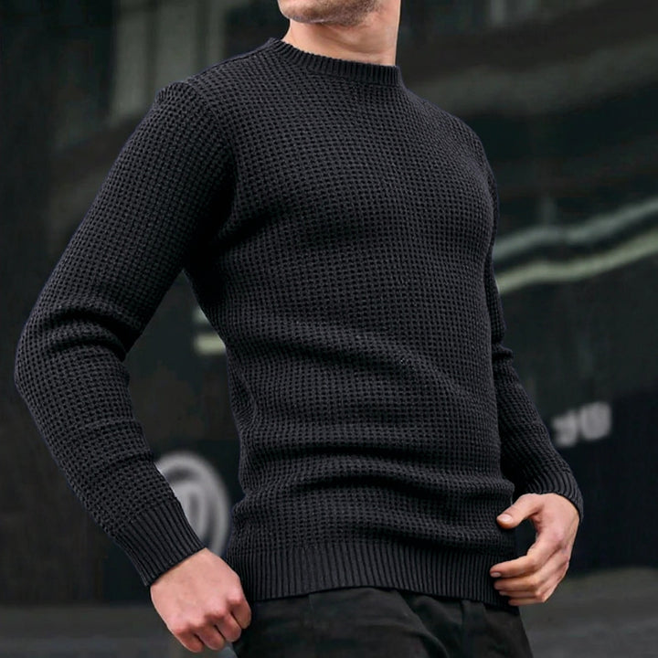 Casual knit sweater for men with embossed pattern Lune London