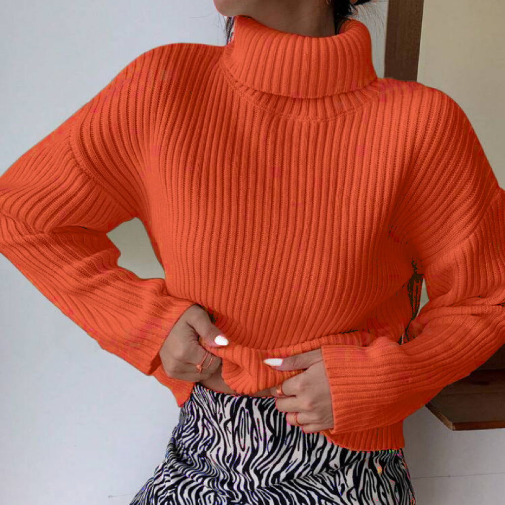 High-quality ribbed knit turtleneck sweater for women Lune London