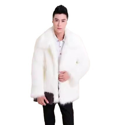 Men's faux fur jacket with classic collar Lune London