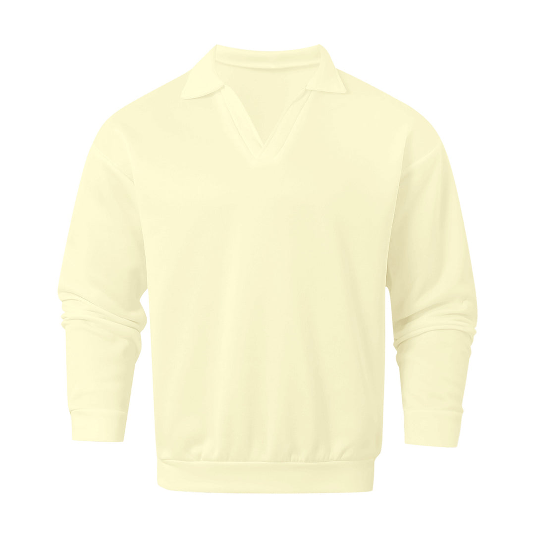 Casual V-neck sweater for men in soft material Lune London