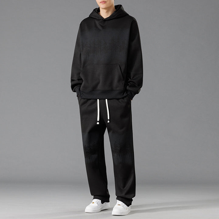 Casual lounge set for men with a relaxed fit and creative tree print Lune London