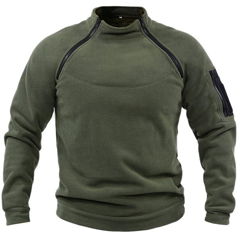 Fleece pullover for men with zipper and pockets Lune London