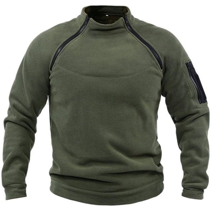 Fleece pullover for men with zipper and pockets Lune London