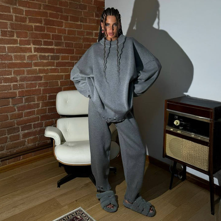 Wide knitted set for women with refined details Lune London
