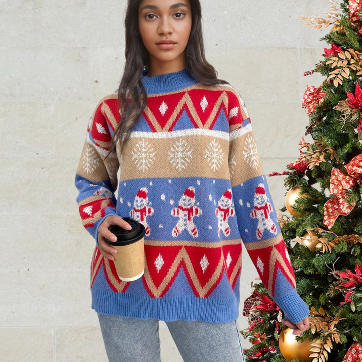 Lune London festive knitted sweater for ladies with winter patterns