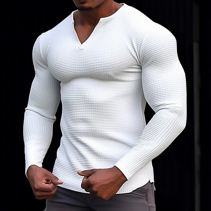 Men's Long Sleeve Shirt with Textured Design Lune London