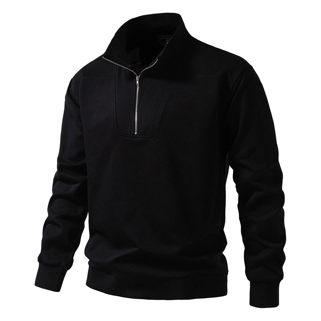 Men's high-neck sweater with half-zip closure and comfortable fit Lune London