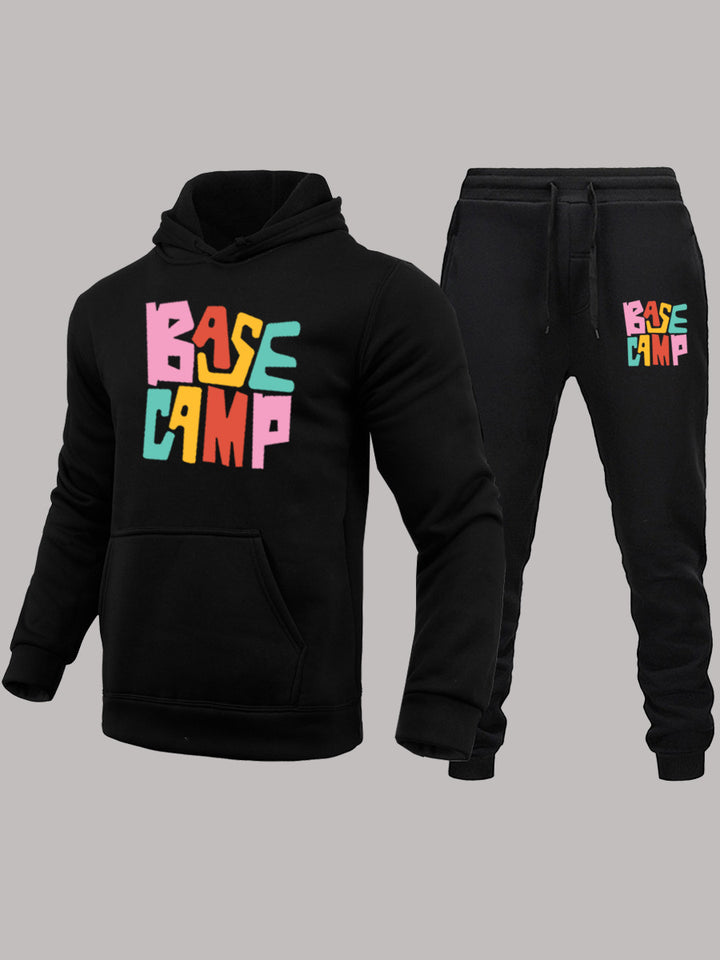 Casual hoodie and jogger set for women with colorful print Lune London