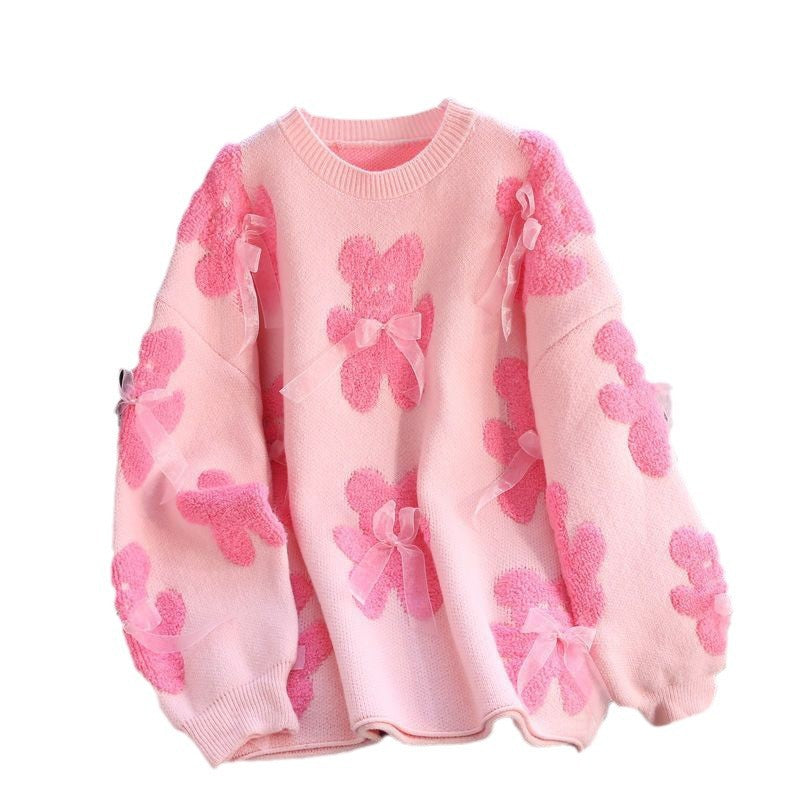 Ladies Cozy sweater with bear patterns Lune London