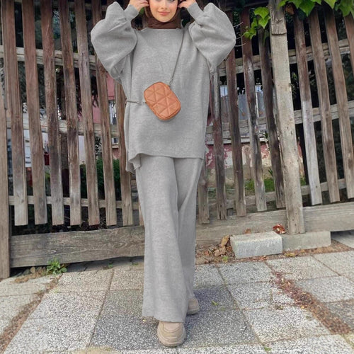 Ensemble femme composé d'un haut ample et de pantalons confortables Chic & Stil