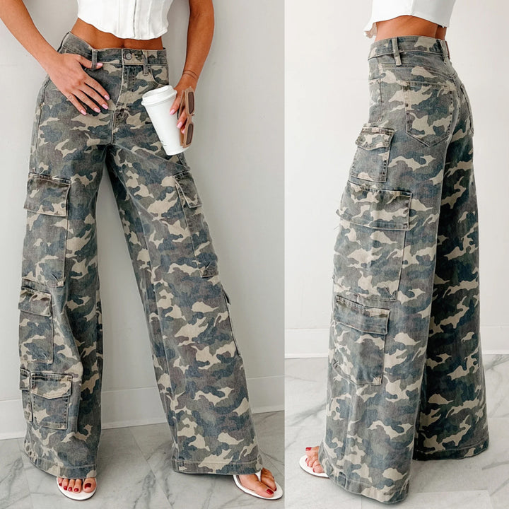 Lune London Wide Leg Cargo Pants for Women