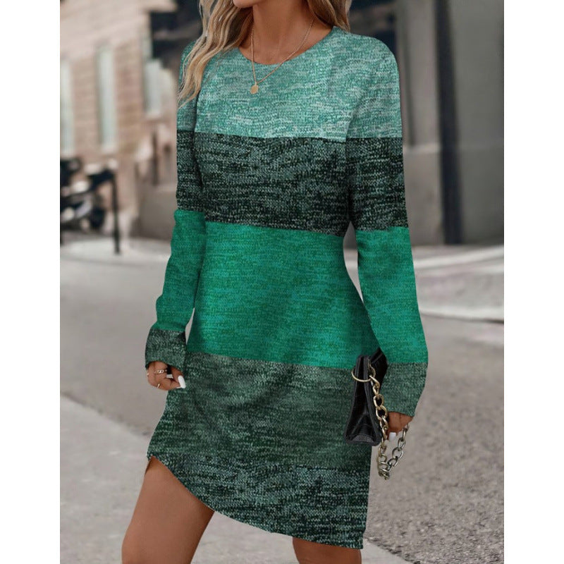 Women's Knitted Dress with Stylish Textured Pattern and Casual Cut Lune London