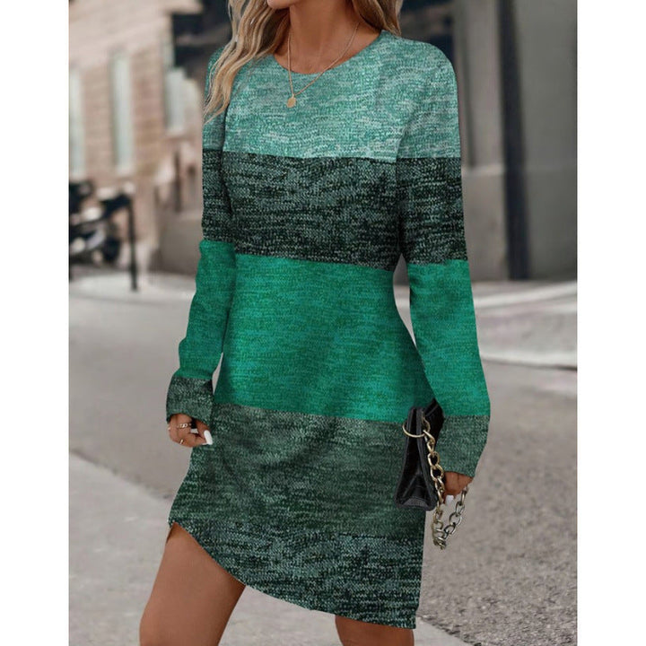 Women's Knitted Dress with Stylish Textured Pattern and Casual Cut Lune London
