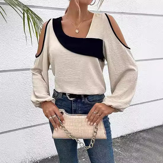 Ladies Designer top with cut-out sleeves Lune London