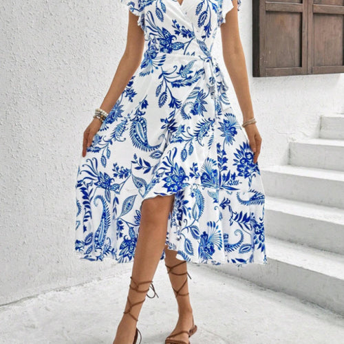 Chic Floral Maxi Wrap Dress for Women 1751425829