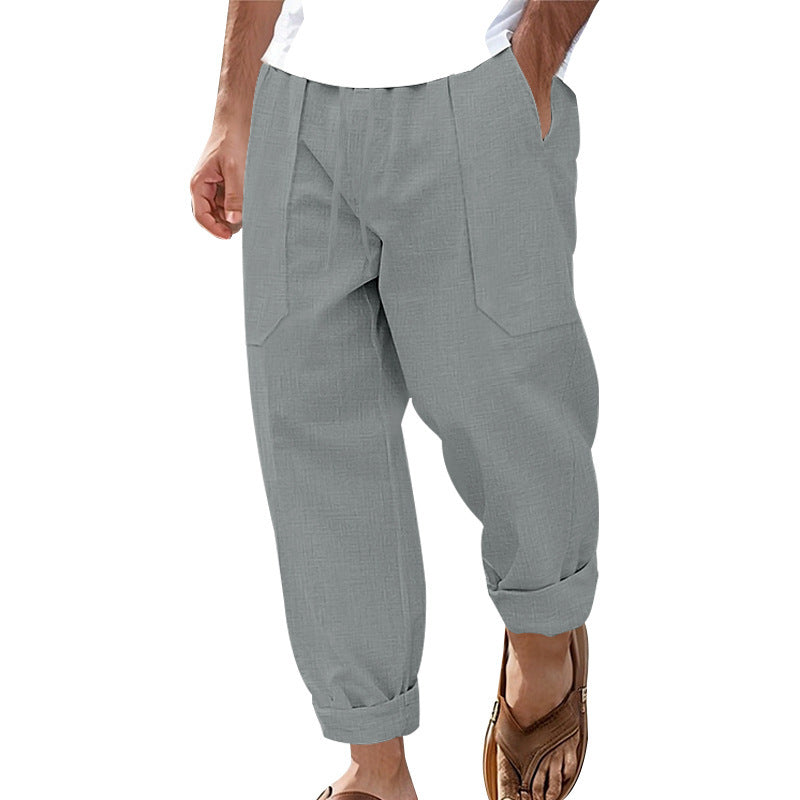 Casual cargo pants for men with side pockets and elastic waistband Lune London