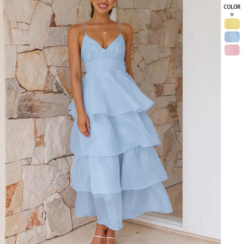 Light and airy maxi dress for women with voluminous layers Chic & Stil