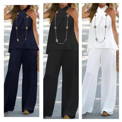 Women Elegant and airy set with wide pants Lune London