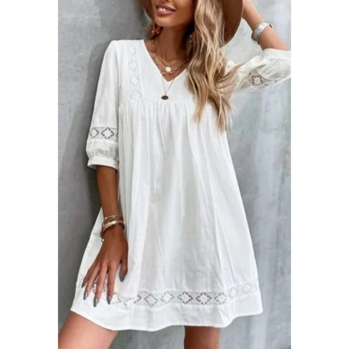 Bohemian Women Embroidered Transparent Mini-Dress Lune London