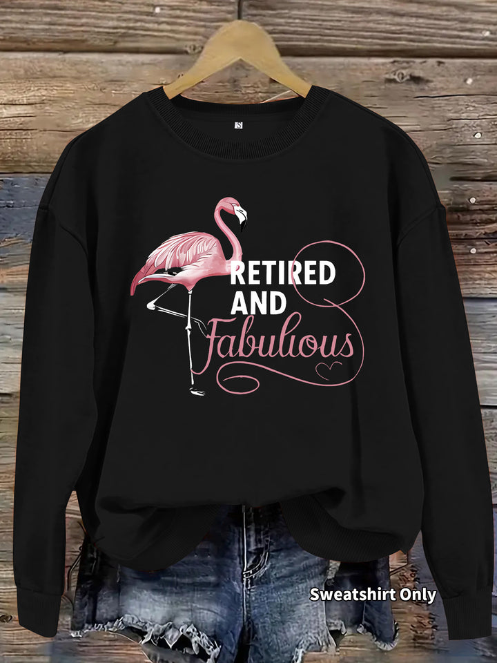 Sweatshirt femme avec motif de flamant rose unique et impression inspirante Chic & Stil