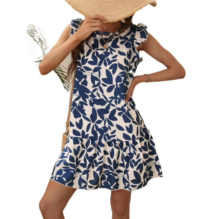 Robe d'été pour femmes avec des détails en volants et un motif floral Chic & Stil