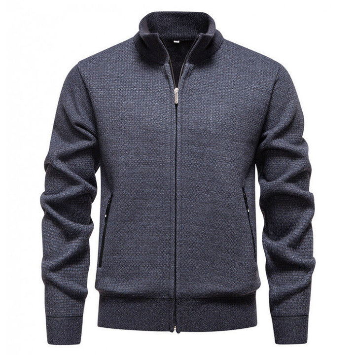 Men's knitted jacket with modern zipper and practical pockets Lune London
