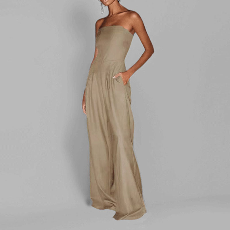 Robe de soirée élégante sans manches pour dames avec poches latérales Chic & Stil
