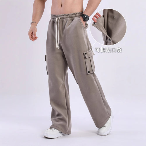 Cargo jogger pants for men with side pockets and elastic waistband Lune London