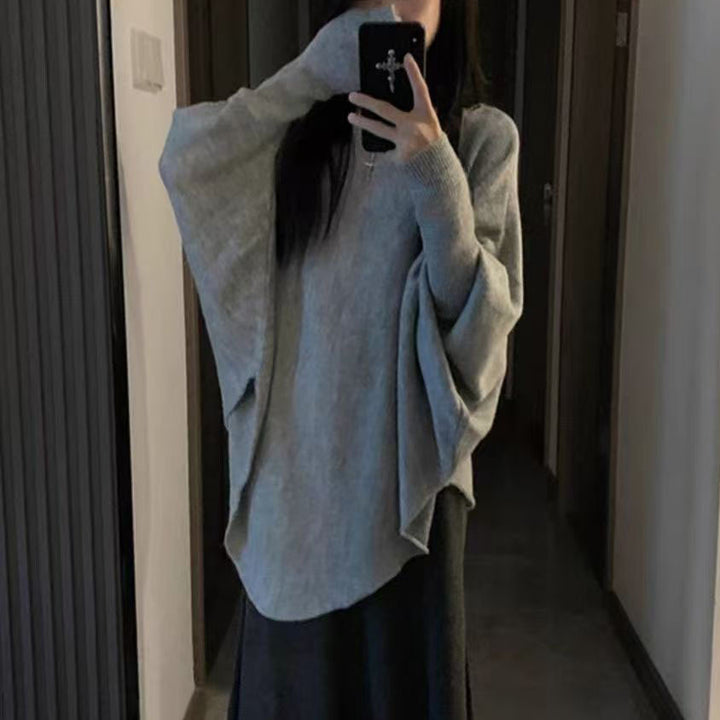 Pull femme décontracté avec coupe asymétrique et col large Lune London