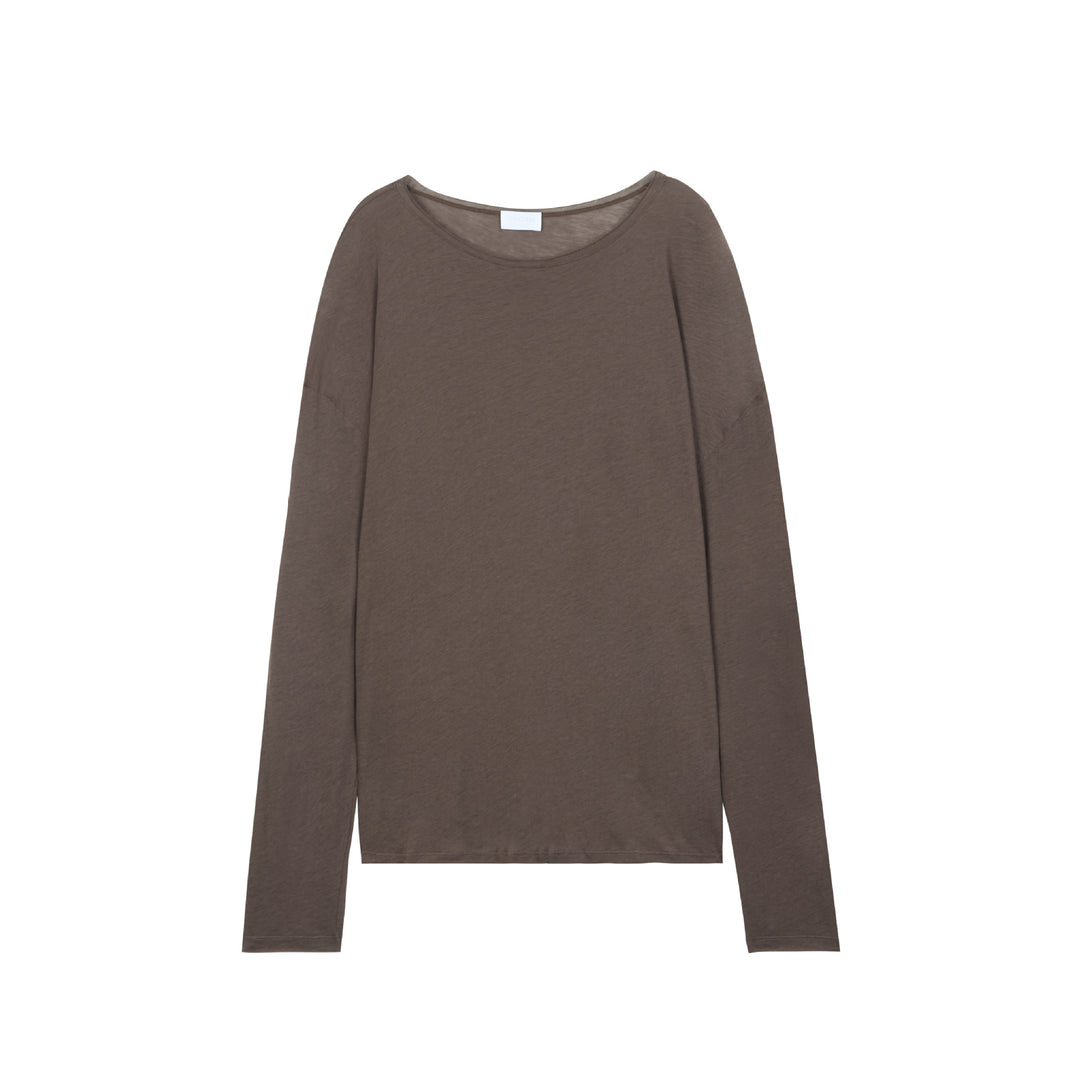 Chemise décontractée pour femme à manches longues en mélange de coton de haute qualité Chic & Stil