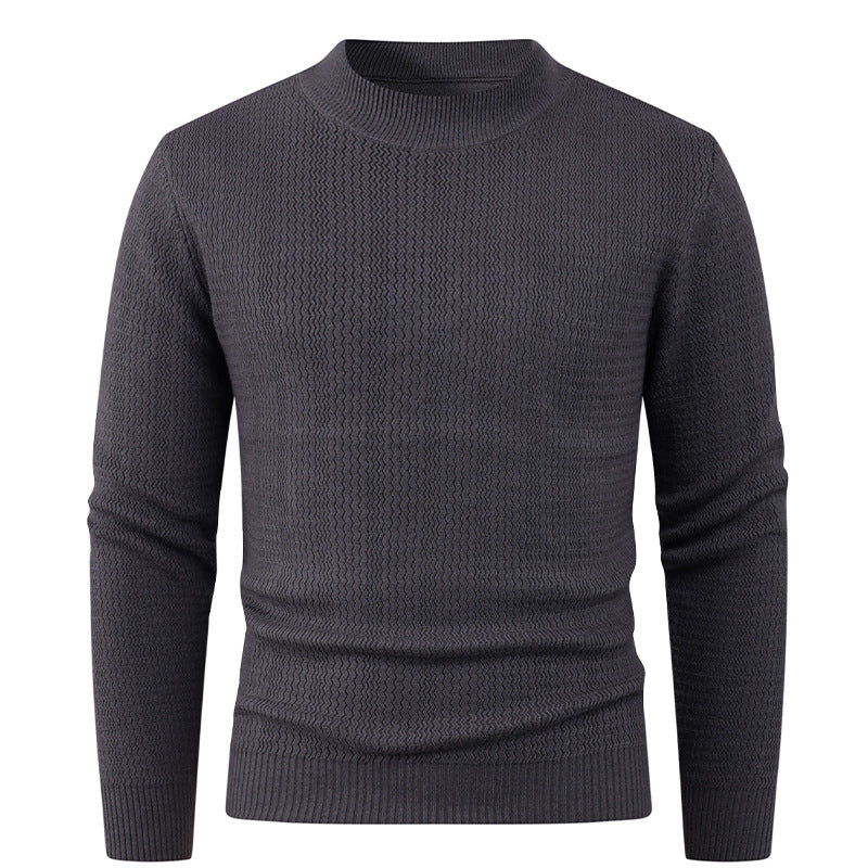 Men's textured sweater with high collar and stylish design Lune London