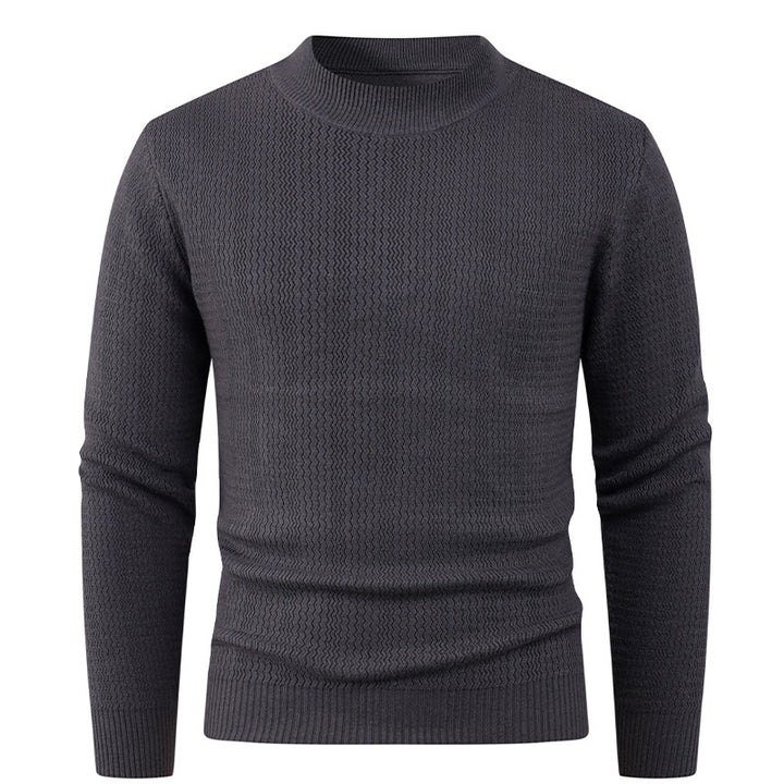 Men's textured sweater with high collar and stylish design Lune London