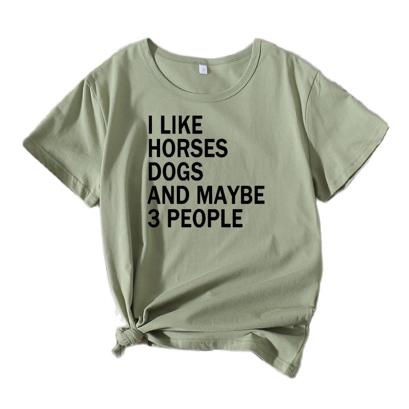 Casual women's T-shirt with quote Lune London
