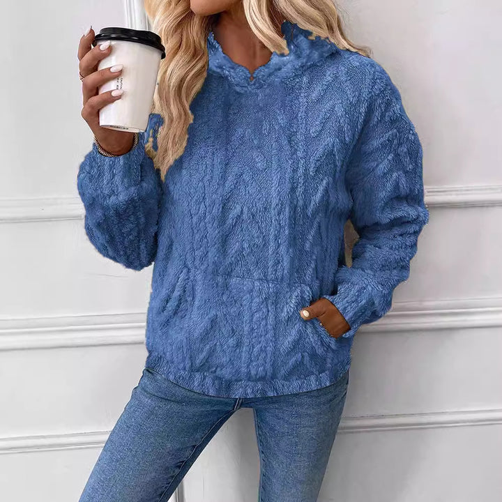 Women's hoodie made from soft material with integrated kangaroo pockets Lune London