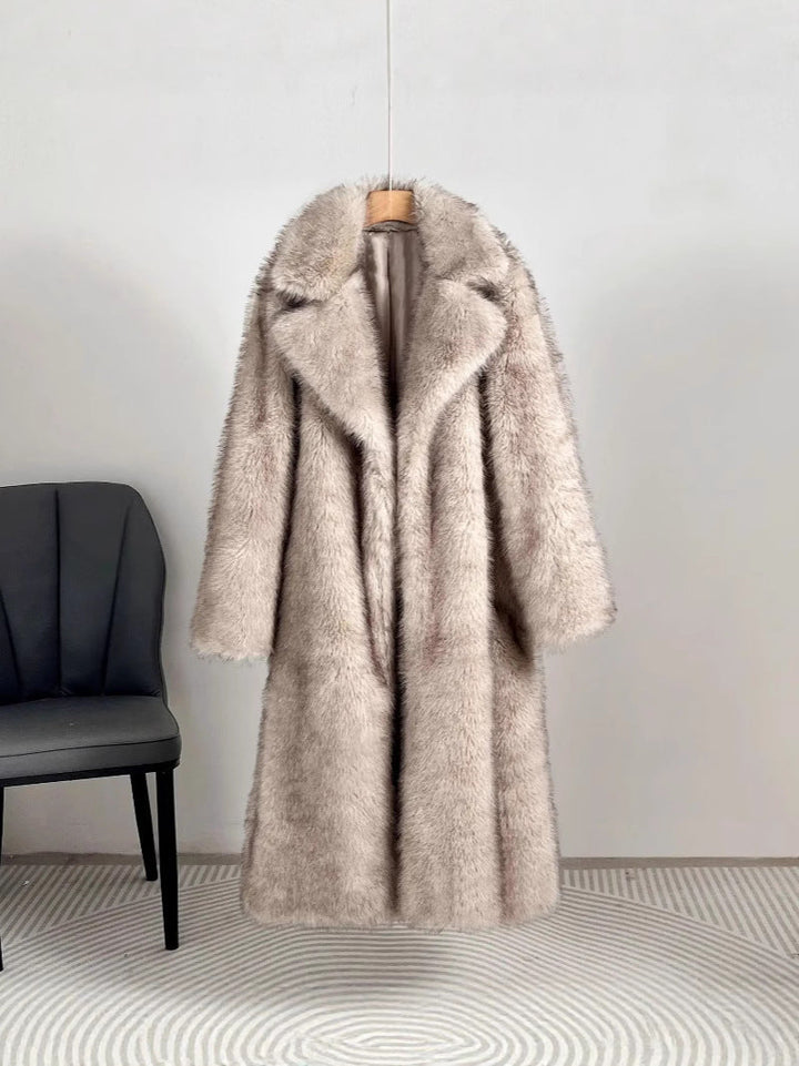 Women Luxury Faux Fur Coat Lune London