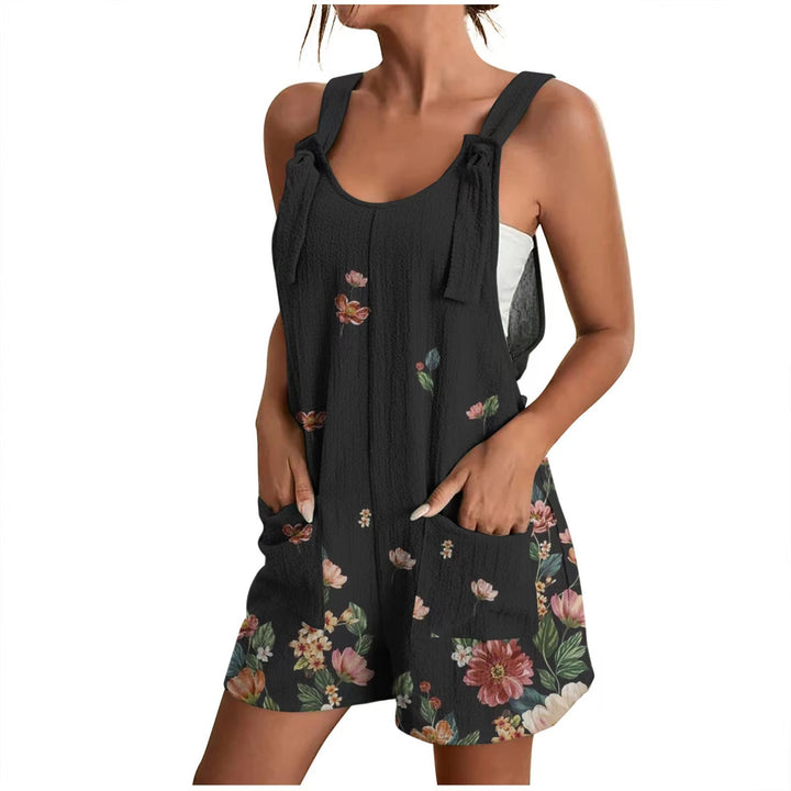 Casual jumpsuit for women with a floral design and practical pockets Lune London