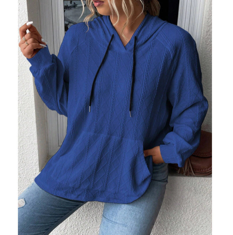 Women’s hoodie casual fit with textured design Lune London