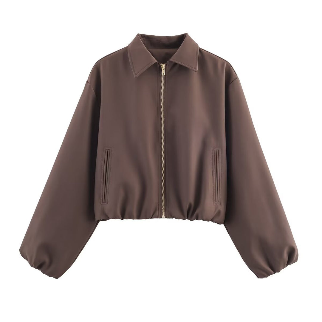 Casual short jacket for women with classic zip Lune London